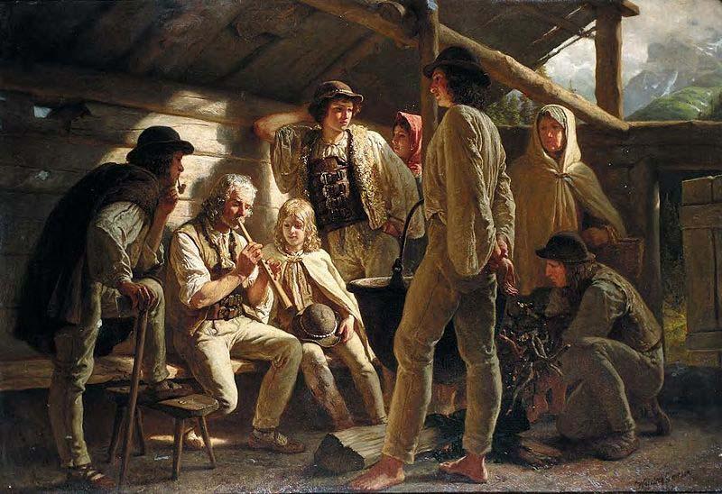 Wojciech Gerson The shepherd's concert oil painting image